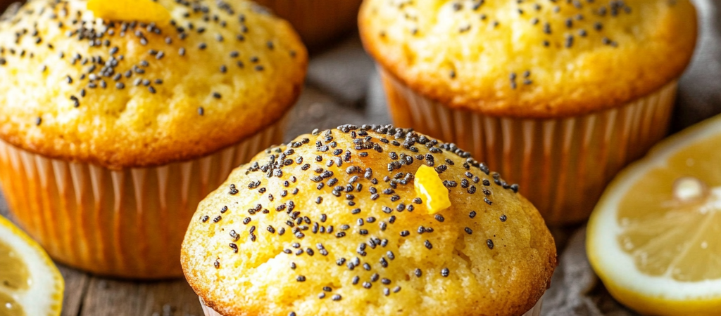 Muffins Keto de Limón y Semillas de Chía