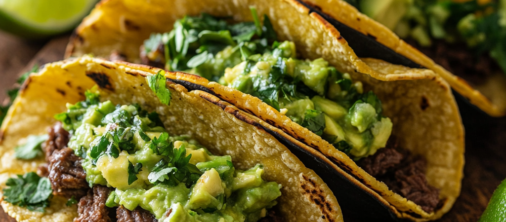 Tacos Keto con Carne de Res y Salsa de Aguacate