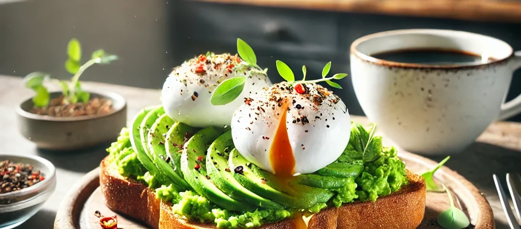 Desayuno Keto: Tostadas de Aguacate con Huevo Pochado